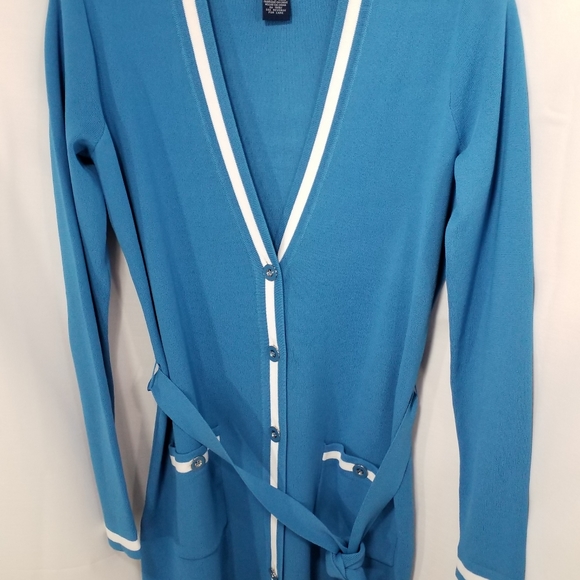 Doncaster Vivid Blue Cardigan - Picture 3 of 8